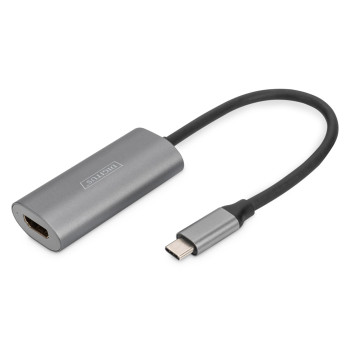 Kabel adapter graficzny DIGITUS USB Typ C na HDMI 8K 30Hz aluminiowy 0,2m
