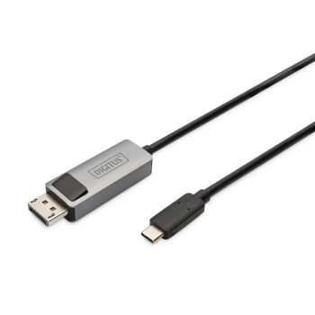 Kabel adapter DIGITUS PREMIUM 8K 30Hz USB Typ C/DisplayPort dwukierunkowy 2m
