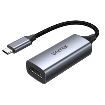 Kabel Adapter Unitek V1409A USB-C - DP 1.2 4K@60Hz, Alu, 0,15m