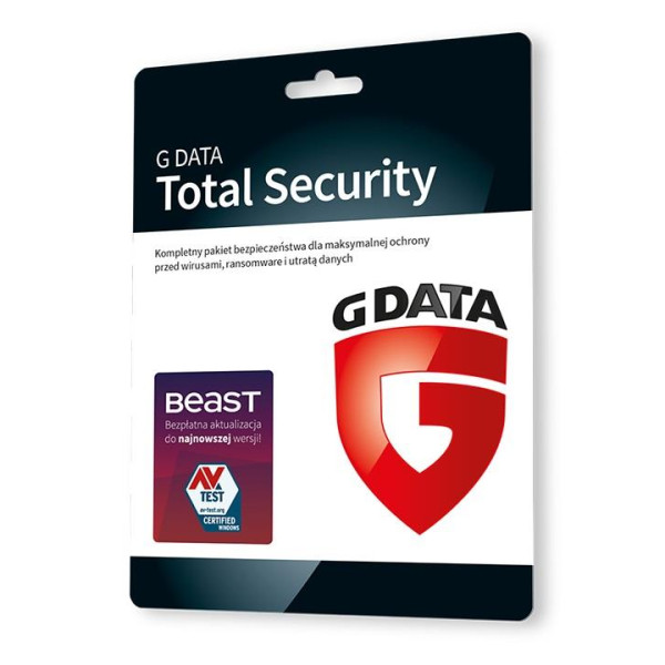Oprogramowanie GDATA Total Security 2PC 1rok karta-klucz Oprogramowanie GDATA Total Security 2PC 1rok karta-klucz