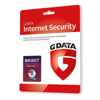 Oprogramowanie GDATA Internet Security 2PC 3lata karta-klucz