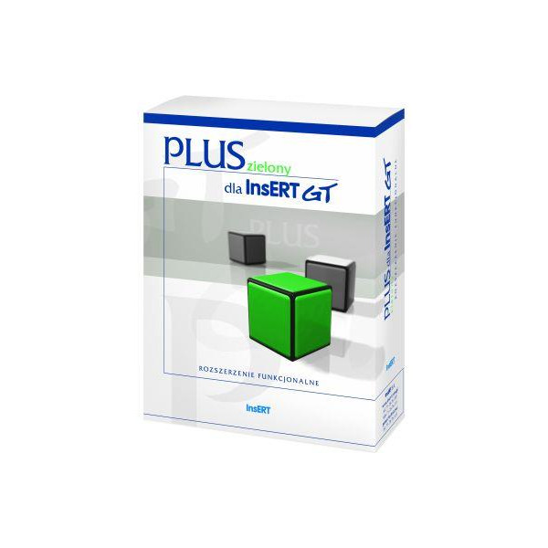 Oprogramowanie InsERT - zielony PLUS dla InsERT GT Oprogramowanie InsERT - zielony PLUS dla InsERT GT