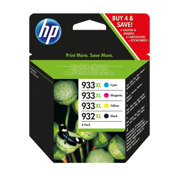 HP 932XL Black 933XL Cyan Magenta Yellow 4-pack Original Ink Cartridges nabój z tuszem 4 szt. Oryginalny Wysoka (XL) wydajność