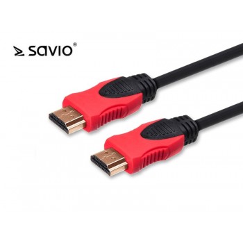 Kabel HDMI 2.0, OFC, SAVIO CL-95, złoty, 3D, 4Kx2K, miedź, 1.5m, blister