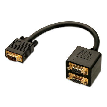 Lindy 41214 kabel VGA 0,18 m VGA (D-Sub) Czarny