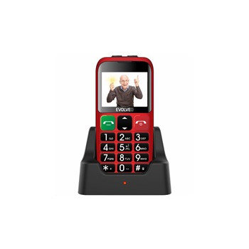 EVOLVEO EP-850 EasyPhone EB Senior, nabíjecí stojánek, červená