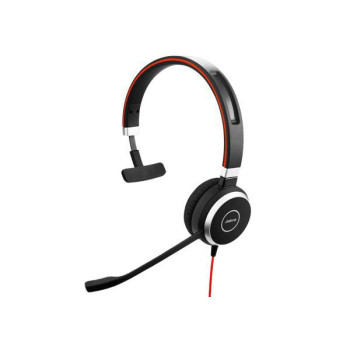 Jabra EVOLVE 40 UC Mono, Busylight USB Connector With Mute-button and Volume Control On The Cord, Discret Boomarm