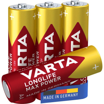 Varta Max Tech AA Max Tech AA, Single-use battery, Alkaline, 1.5 V, 4 pc(s), Red, 24 g