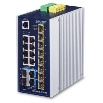 Planet IP30 Industrial L3 8-Port 10/100/1000T +8-port 100/1000X SFP + 4-Port 10G SFP+ Full Managed Switch