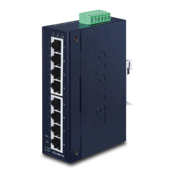 Planet IP30 Slim type 8-P Industrial Manageable Gigabit Ethernet Switch (-40 to 75 degree C)