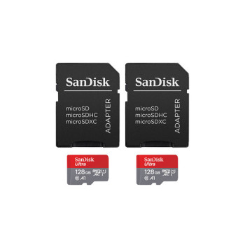 SanDisk Ultra microSDXC 128GB 140MBs+Adapt 2Pack SDSQUAB-128G-GN6MT