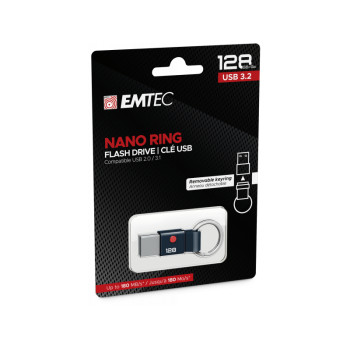 USB FlashDrive 128GB Emtec Nano Ring T100 USB 3.2 (180MB/s)
