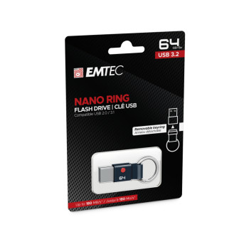 USB FlashDrive 64GB Emtec Nano Ring T100 USB 3.2 (180MB/s)