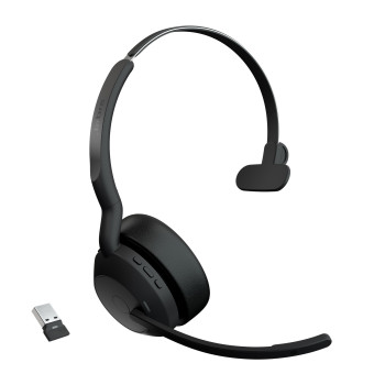 Jabra Evolve2 55 Zestaw słuchawkowy Bezprzewodowy Opaska na głowę Biuro centrum telefoniczne Bluetooth Czarny