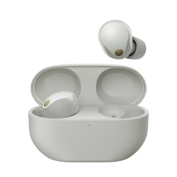 Sony WF-1000XM5 Zestaw słuchawkowy Bezprzewodowy Douszny Połączenia muzyka Bluetooth Srebrny