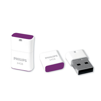 Philips FM64FD85B 00 pamięć USB 64 GB USB Typu-A 2.0 Fioletowy, Biały